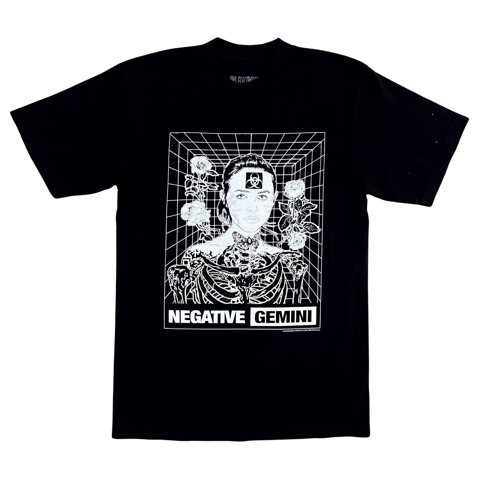 Neggy Gemmy - Negative Gemini Oversized Grid T-Shirt - 100% Electronica Official Store (Photo 1)