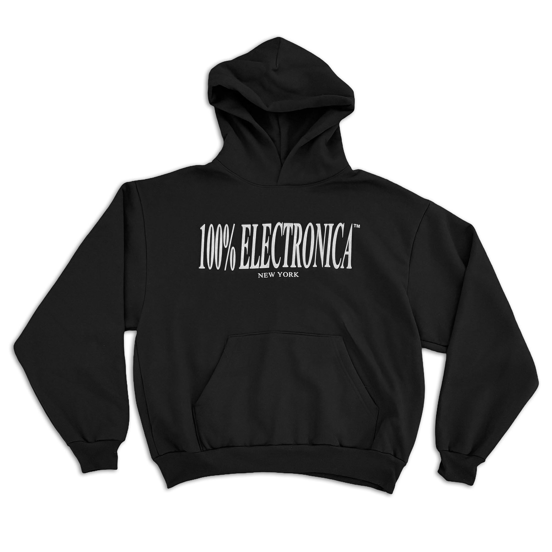 100% Electronica Hoodie - Black