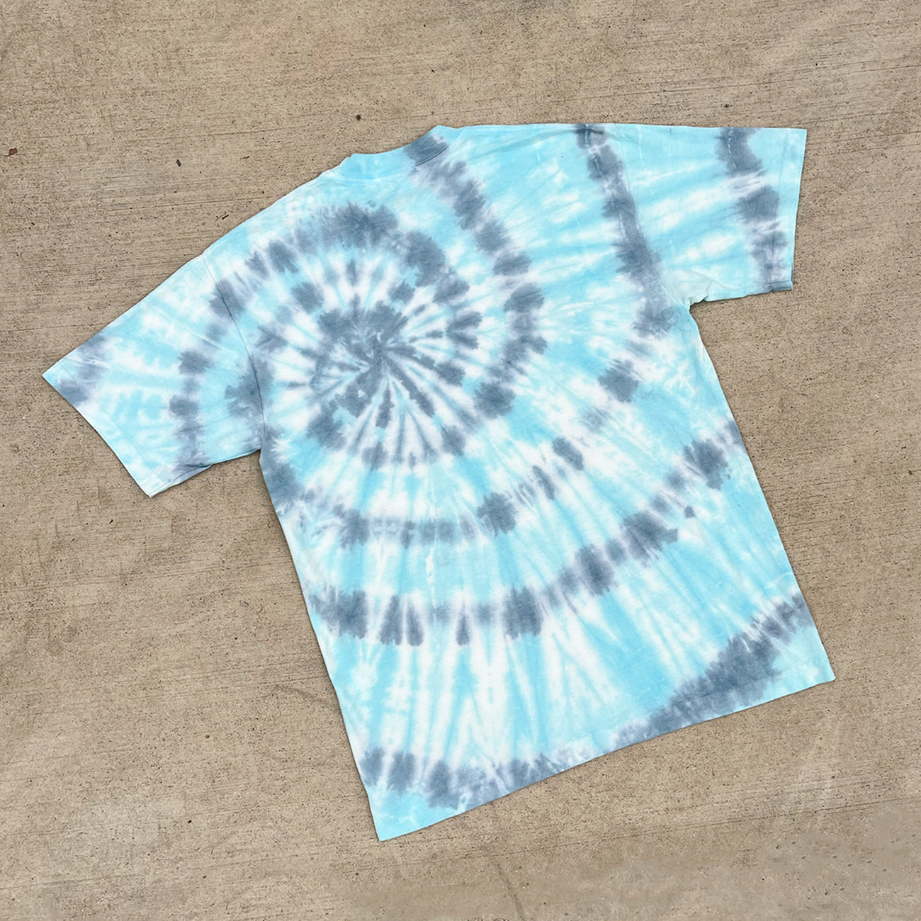 100% Electronica - Ultra Puff Melt Logo Tie Dye T-Shirt - Blue