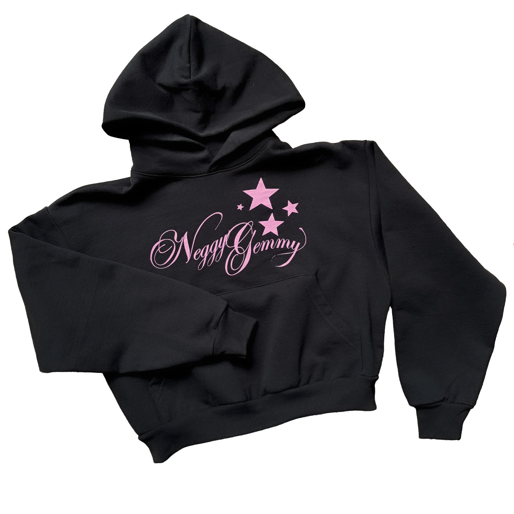 Cropped Cursive Hoodie