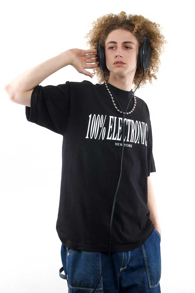 100% Electronica - Classic Logo T-Shirt - Black - 100% Electronica Official Store (Photo 2)