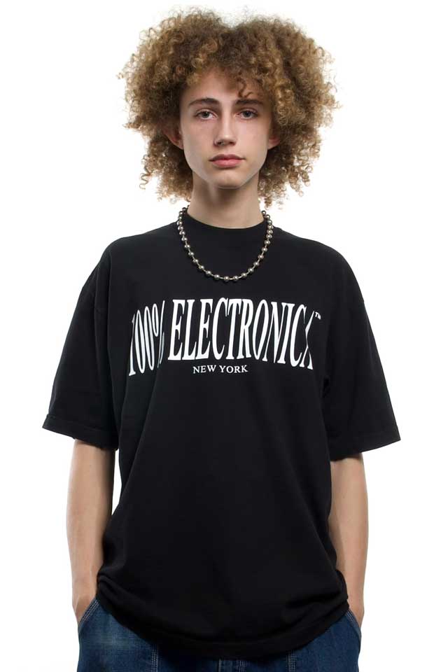 100% Electronica - Classic Logo T-Shirt - Black - 100% Electronica Official Store (Photo 1)