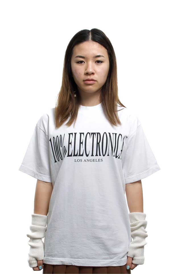 100% Electronica - Classic Logo T-Shirt - White - 100% Electronica Official Store (Photo 1)