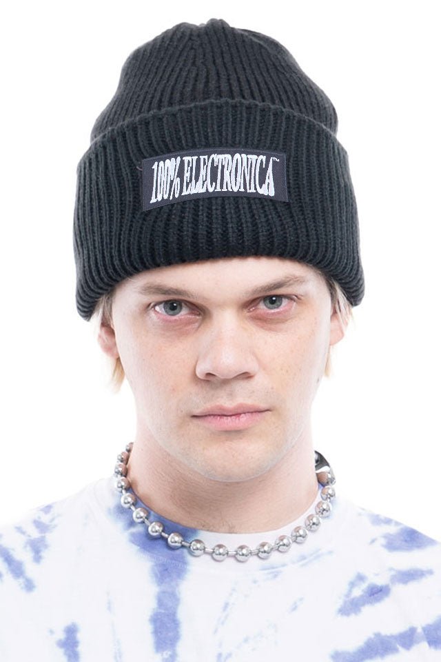 100% Electronica - Logo BIG Beanie (Black) - 100% Electronica Official Store (Photo 2)