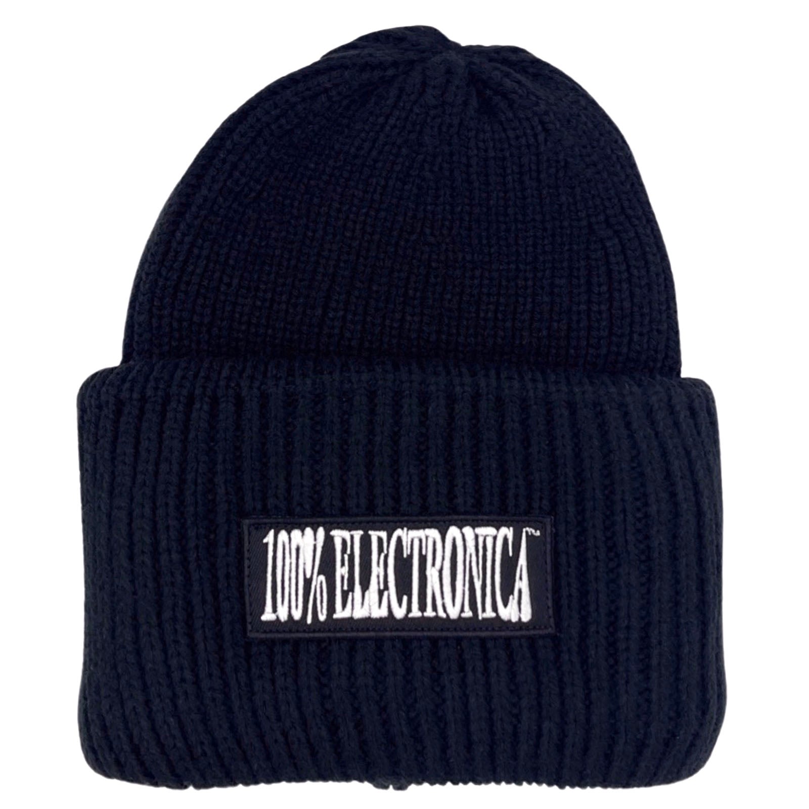 100% Electronica - Logo BIG Beanie (Black) - 100% Electronica Official Store (Photo 1)