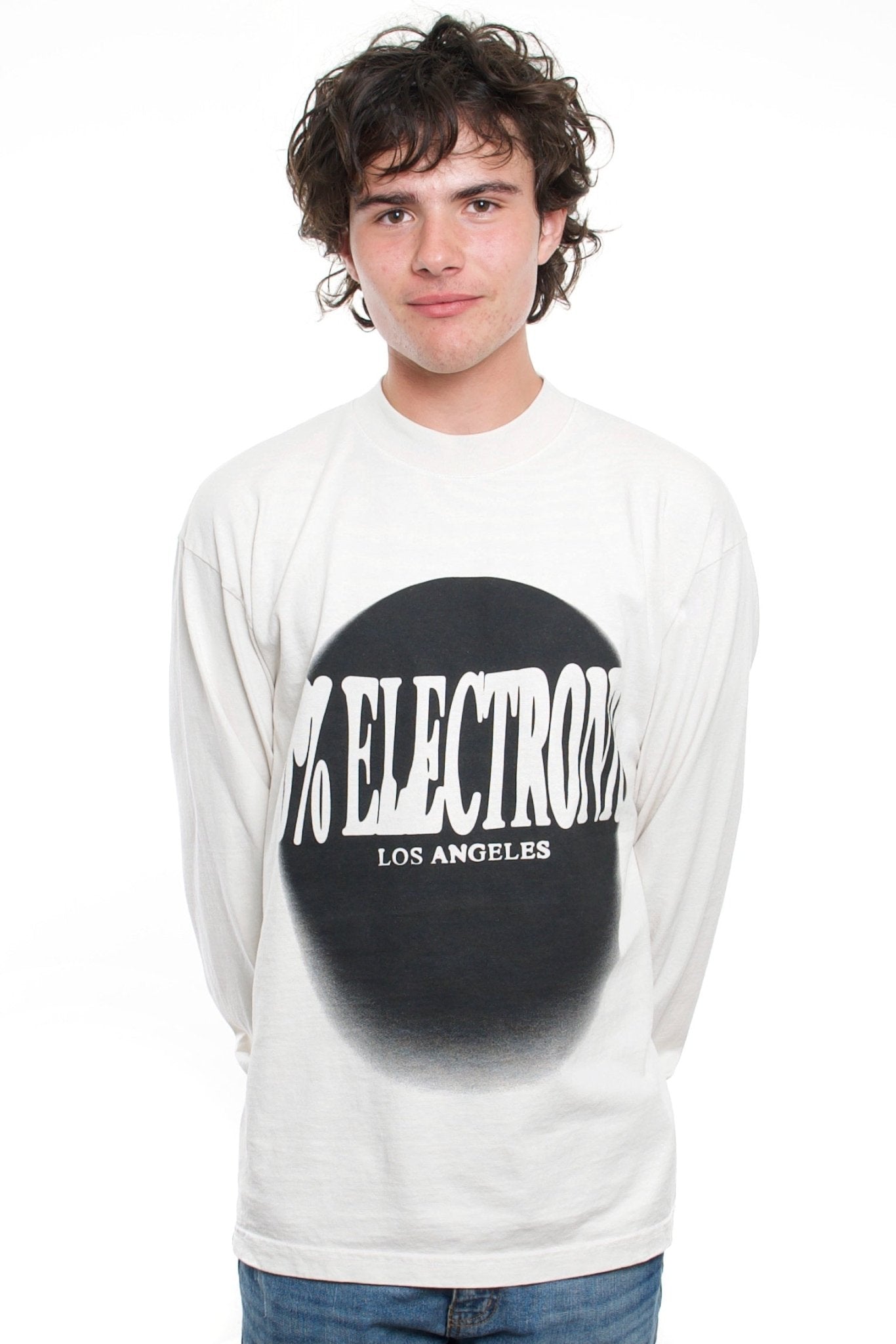 100% Electronica - Spotlight LS T-Shirt - Concrete - 100% Electronica Official Store (Photo 3)