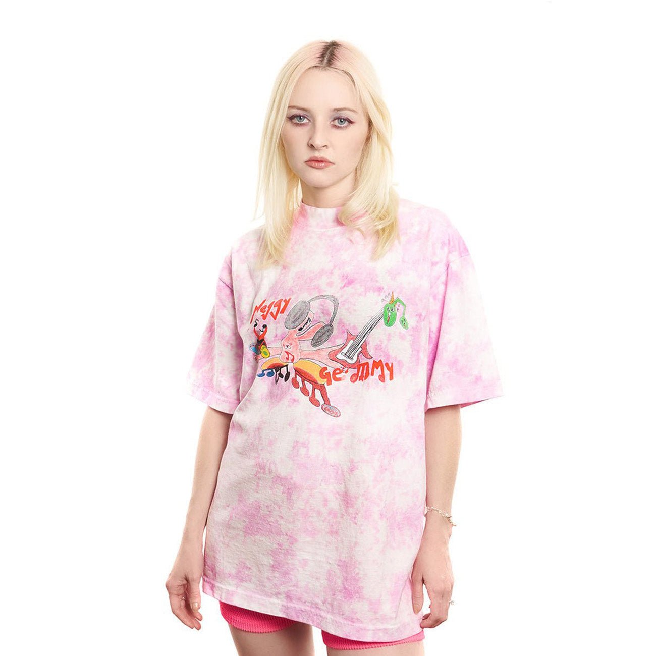 Neggy Gemmy - Pink Tie Dye T-Shirt - 100% Electronica Official Store (Photo 3)