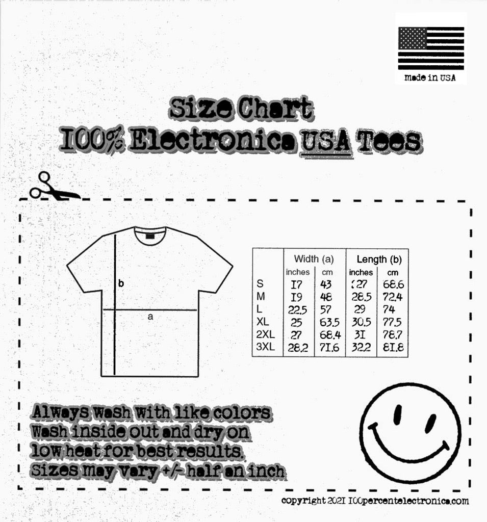 100% Electronica - Melt Logo Tee (Made in U.S.A.) - 100% Electronica